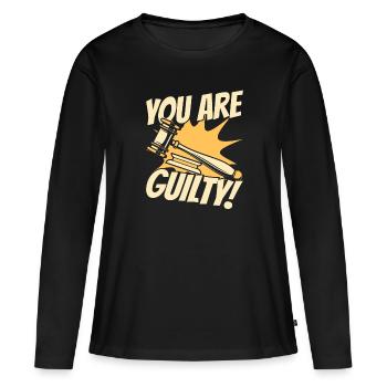 Vous êtes coupable Conseiller juridique Procureur général - T-shirt manches longues Premium bio Femme - noir - Devant - Julia (174cm)