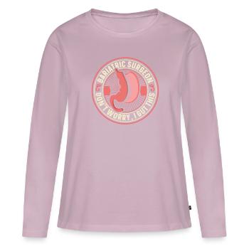 Ne vous inquiétez pas, j’ai coupé ce gastro-entérologue gastrique - T-shirt manches longues Premium bio Femme - rose poudré - Devant - Julia (174cm)