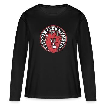 Cathéter de stimulateurs cardiaques pour membre du Zipper Club à cœur ouvert - T-shirt manches longues Premium bio Femme - noir - Devant - Julia (174cm)