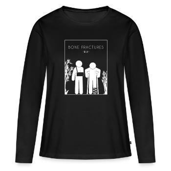 Bone Fractures Chinese Hanzi Broken Bone Bone - Women's Premium Organic Long Sleeve Shirt - black - Front - Julia (174cm)