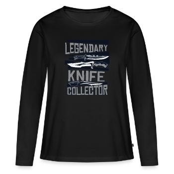 Legendäres Metzgermesser Restaurierung Liebhabermesser - Frauen Premium Bio Langarmshirt - Schwarz - Vorne - Julia (174cm)