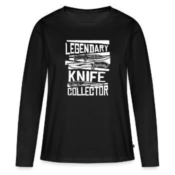 Legendäres Metzgermesser Restaurierung Liebhabermesser - Frauen Premium Bio Langarmshirt - Schwarz - Vorne - Julia (174cm)