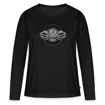 Du nagelst sie fest, wir sperren sie ein Gefängniswärter - Frauen Premium Bio Langarmshirt - Schwarz - Vorne - Julia (174cm)