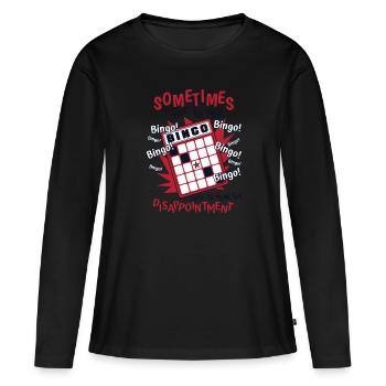 Juste pour entendre la déception Caller Daubers - T-shirt manches longues Premium bio Femme - noir - Devant - Julia (174cm)
