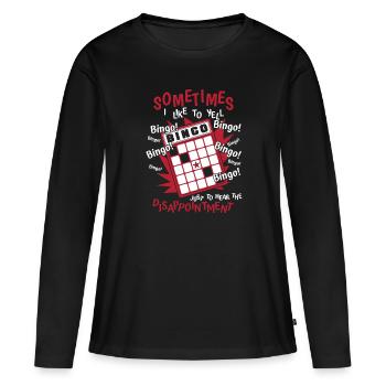 Juste pour entendre la déception Caller Daubers - T-shirt manches longues Premium bio Femme - noir - Devant - Julia (174cm)