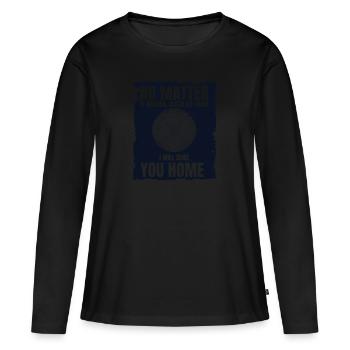 Ich schicke dir Home Game Prisonball Teamplayer - Frauen Premium Bio Langarmshirt - Schwarz - Vorne - Julia (174cm)