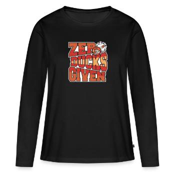 Zero Ducks Given Game Prisonball Teamplayer - Frauen Premium Bio Langarmshirt - Schwarz - Vorne - Julia (174cm)