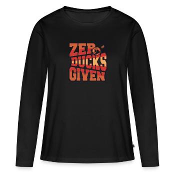 Zero Ducks Given Game Prisonball Joueur de l’équipe - T-shirt manches longues Premium bio Femme - noir - Devant - Julia (174cm)