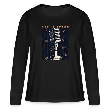 Je parle Opéra Opéra Chanteur Ténor Chanteur - T-shirt manches longues Premium bio Femme - noir - Devant - Julia (174cm)