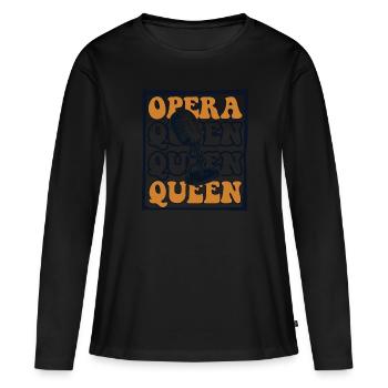 Oper Königin Opernhaus Tenorsängerin Sängerin - Frauen Premium Bio Langarmshirt - Schwarz - Vorne - Julia (174cm)