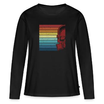 Retro Uranium Nuclear Power Plant Energy Nuclear - Women's Premium Organic Long Sleeve Shirt - black - Front - Julia (174cm)