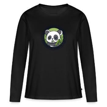 99% Bamboo 1% Ambition Panda Bear Friend Lover - Women's Premium Organic Long Sleeve Shirt - black - Front - Julia (174cm)