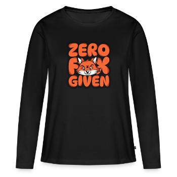 Zero Fox Given Canidae Caninae Rotfuchs Fuchs Liebhaber - Frauen Premium Bio Langarmshirt - Schwarz - Vorne - Julia (174cm)