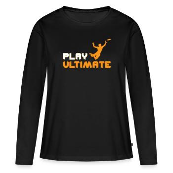 Ultimate Frisbee - Frauen Premium Bio Langarmshirt - Schwarz - Vorne - Julia (174cm)