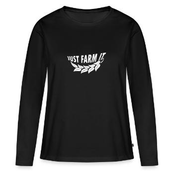 Agriculture - T-shirt manches longues Premium bio Femme - noir - Devant - Julia (174cm)