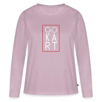 Go Kart - Women's Premium Organic Long Sleeve Shirt - dusky pink - Front - Julia (174cm)