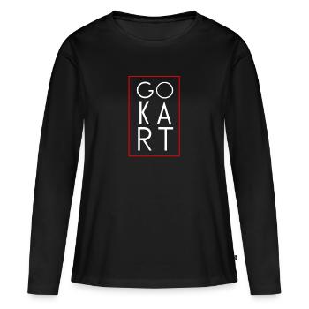 Go Kart - Women's Premium Organic Long Sleeve Shirt - black - Front - Julia (174cm)