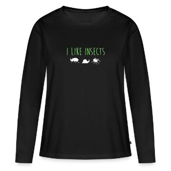 Insectes - T-shirt manches longues Premium bio Femme - noir - Devant - Julia (174cm)