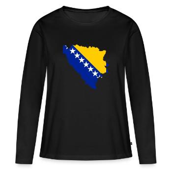 Bosnie Herzégovine - Bosnie Herzégovine - T-shirt manches longues Premium bio Femme - noir - Devant - Julia (174cm)