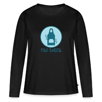 Baking - baking - Women's Premium Organic Long Sleeve Shirt - black - Front - Julia (174cm)