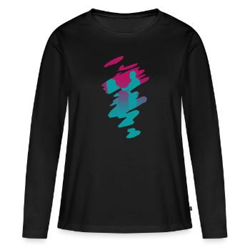 Peintre en art - peintre en art - T-shirt manches longues Premium bio Femme - noir - Devant - Julia (174cm)