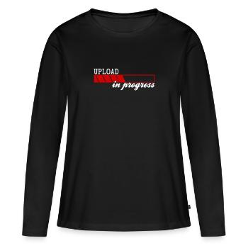 Upload In Progress - Women's Premium Organic Long Sleeve Shirt - black - Front - Julia (174cm)