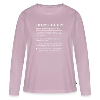 Programmer Definition - Frauen Premium Bio Langarmshirt - Altrosa - Vorne - Julia (174cm)