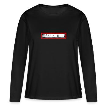 Agriculture - Agriculture - T-shirt manches longues Premium bio Femme - noir - Devant - Julia (174cm)