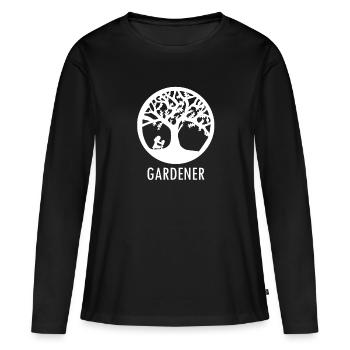 Gartenarbeit - Frauen Premium Bio Langarmshirt - Schwarz - Vorne - Julia (174cm)