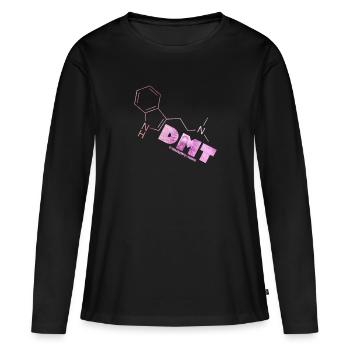 DMT Psychédélique - T-shirt manches longues Premium bio Femme - noir - Devant - Julia (174cm)