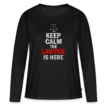 Paragraphe droit - T-shirt manches longues Premium bio Femme - noir - Devant - Julia (174cm)