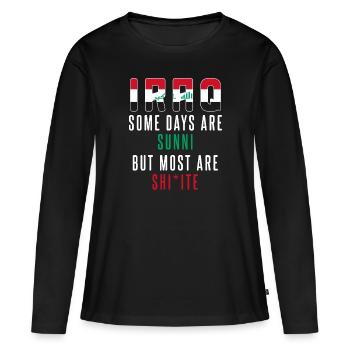 Irak - T-shirt manches longues Premium bio Femme - noir - Devant - Julia (174cm)