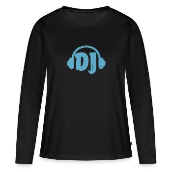 DJ - T-shirt manches longues Premium bio Femme - noir - Devant - Julia (174cm)