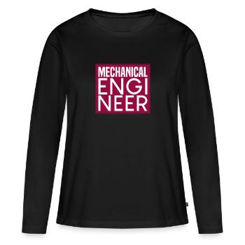 mechanical engineering - Women's Premium Organic Long Sleeve Shirt - black - Front - Julia (174cm)