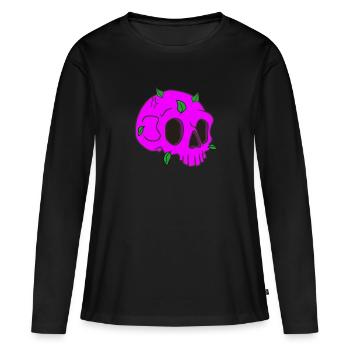 Archéologie du crâne - T-shirt manches longues Premium bio Femme - noir - Devant - Julia (174cm)