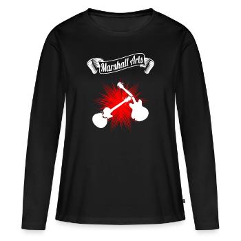 Marshall Arts guitare - T-shirt manches longues Premium bio Femme - noir - Devant - Julia (174cm)
