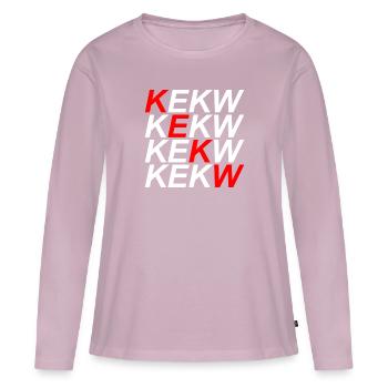 KEKW Chat Memes Internet Emotes Stream Game - Frauen Premium Bio Langarmshirt - Altrosa - Vorne - Julia (174cm)