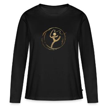 Gymnastique rythmique - T-shirt manches longues Premium bio Femme - noir - Devant - Julia (174cm)