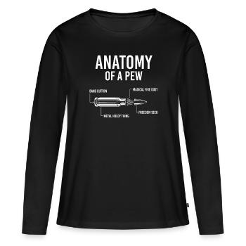 Cadeau armes et cartouches - T-shirt manches longues Premium bio Femme - noir - Devant - Julia (174cm)