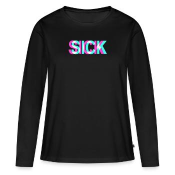 Sick Krank Krass Krasso Sickmode Sick - Women's Premium Organic Long Sleeve Shirt - black - Front - Julia (174cm)