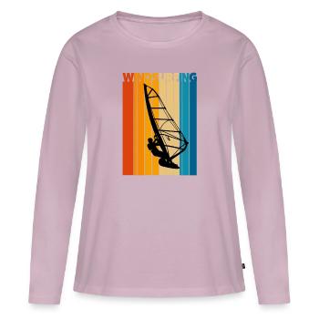 Windsurfing - Women's Premium Organic Long Sleeve Shirt - dusky pink - Front - Julia (174cm)