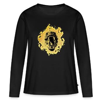 Tyrannosaurus Rex - T-shirt manches longues Premium bio Femme - noir - Devant - Julia (174cm)