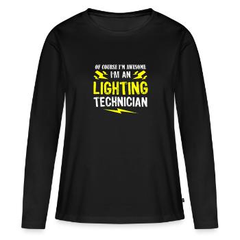 Lichttechniker Geschenk - Frauen Premium Bio Langarmshirt - Schwarz - Vorne - Julia (174cm)