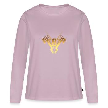 Car lovers | Gift for V8 fans - Women's Premium Organic Long Sleeve Shirt - dusky pink - Front - Julia (174cm)