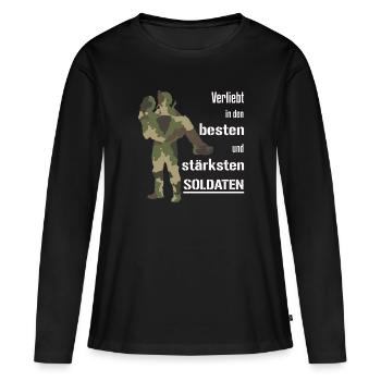 Soldatenfrau Soldaten Geschenk Soldat - Frauen Premium Bio Langarmshirt - Schwarz - Vorne - Julia (174cm)