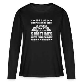 Informatiker - Frauen Premium Bio Langarmshirt - Schwarz - Vorne - Julia (174cm)