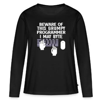 Programmers Coding Programming Programmierer - Frauen Premium Bio Langarmshirt - Schwarz - Vorne - Julia (174cm)