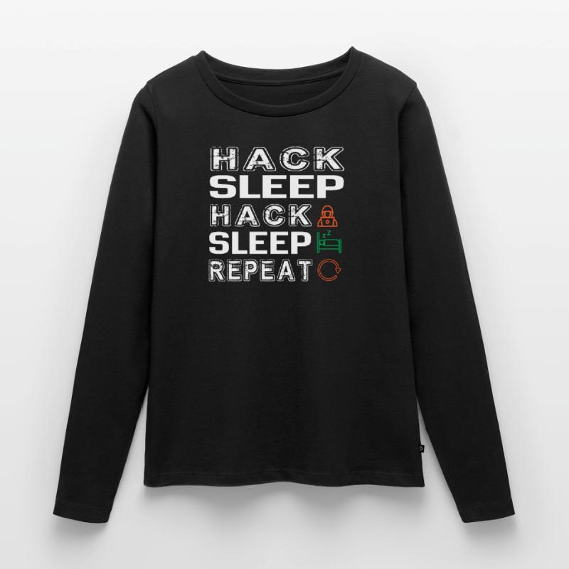 Hacker Hacking Programming Computer Women's Premium Organic Long Sleeve Shirt