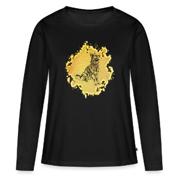 Shepherd - Women's Premium Organic Long Sleeve Shirt - black - Front - Julia (174cm)