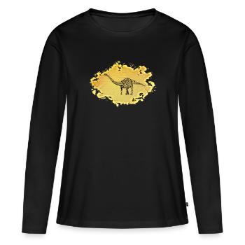 Dinosaurs - Women's Premium Organic Long Sleeve Shirt - black - Front - Julia (174cm)
